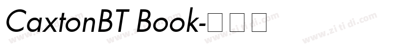 CaxtonBT Book字体转换